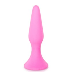 Plug anal ventouse rose moyen base large 