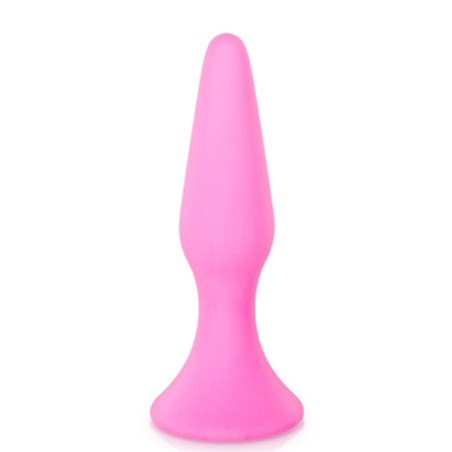 Plug anal ventouse rose moyen base large 