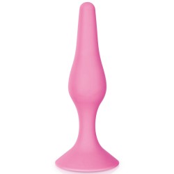 Plug anal ventouse rose taille L 