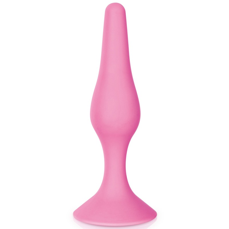 Plug anal ventouse rose taille L 