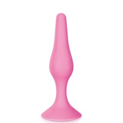 Plug anal ventouse rose taille M 