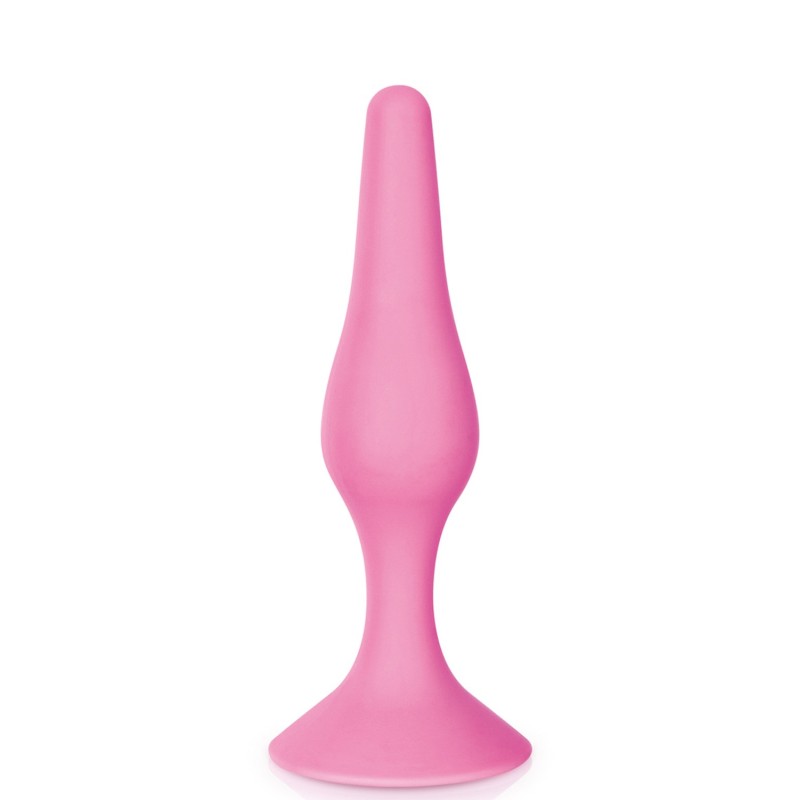 Plug anal ventouse rose taille M 