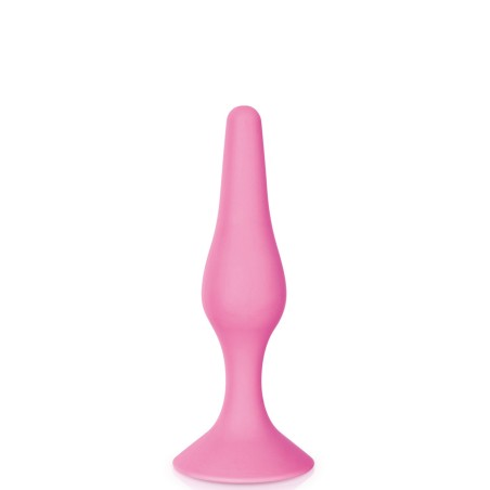 Plug anal ventouse rose taille S 