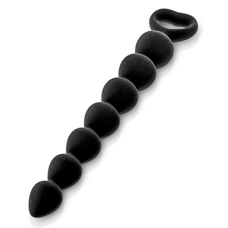 Chapelet plug anal noir 27cm 