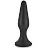 Plug anal noir 15cm avec ventouse 