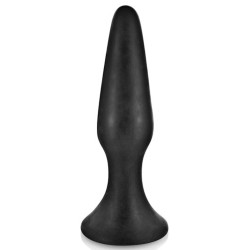 Plug anal noir 12.5cm avec ventouse 