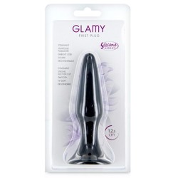 Plug anal noir 12.5cm avec ventouse 