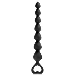 Chapelet plug anal noir 18cm 