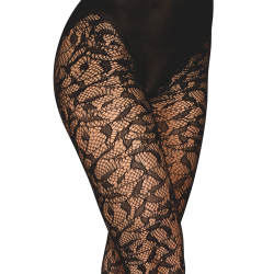 Collant fantaisie noir avec imprimé culotte 