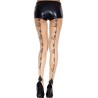 Collant nylon chair avec impression love me kiss me 