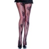 Collant sexy résille noir avec papillons 