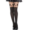 Collant semi opaque avec tête de chien fantaisie 
