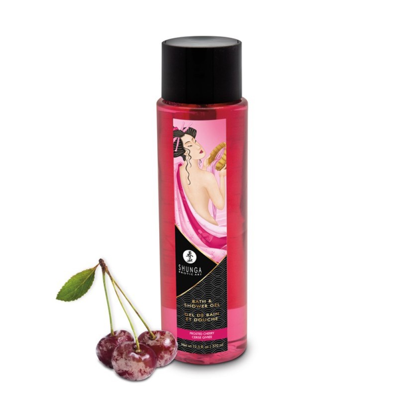 Gel de bain et douche cerise givrée Shunga 370 ml 