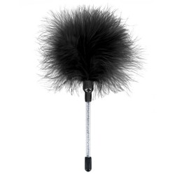 Plumeau noir très doux de caresses 
