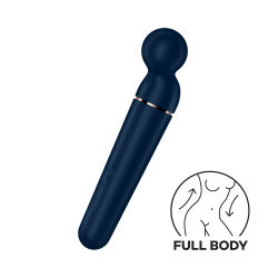 Vibromasseur wand bleu USB 60 vibrations Planet Wand-er Satisfyer 