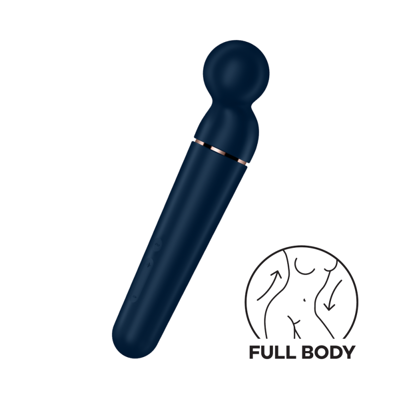 Vibromasseur wand bleu USB 60 vibrations Planet Wand-er Satisfyer 