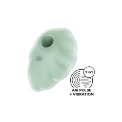 Stimulateur clitoridien par onde de pression sans contact et par vibration USB vert menthe, Cloud Dancer Satisfyer 