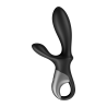 Vibromasseur rabbit noir USB, chauffant et connecté Heat Climax  Satisfyer 