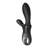 Vibromasseur rabbit noir USB, chauffant et connecté Heat Climax  Satisfyer 
