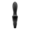Vibromasseur rabbit noir USB, chauffant et connecté Heat Climax  Satisfyer 