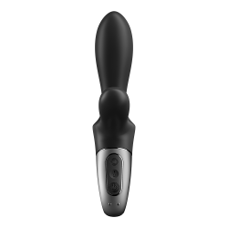 Vibromasseur rabbit noir USB, chauffant et connecté Heat Climax  Satisfyer 