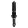 Vibromasseur rabbit noir USB, chauffant et connecté Heat Climax  Satisfyer 