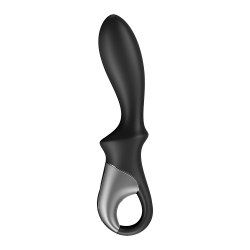 Vibromasseur noir USB, chauffant et connecté Heat Climax Satisfyer 