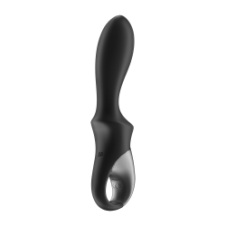 Vibromasseur noir USB, chauffant et connecté Heat Climax Satisfyer 