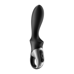 Vibromasseur noir USB, chauffant et connecté Heat Climax Satisfyer 