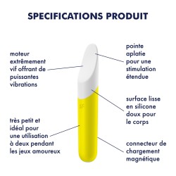 Vibromasseur jaune USB Ultra Power Bullet 7 Satisfyer 