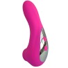 Vibromasseur rose avec 20 programmes de vibration et stimulation clitoridien à membrane picots USB 