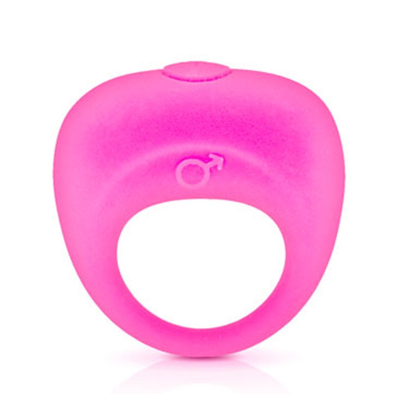 Anneau de pénis vibrant rose 