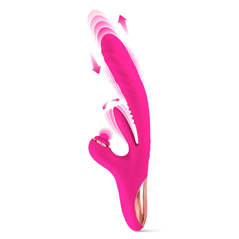 Vibromasseur Rabbit 3-en-1 Sassy Yoba – Va-et-vient, Tapotements  Rotation Clitoridienne