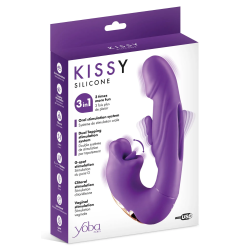 Vibromasseur rabbit 3-en-1 à triple stimulation Kissy