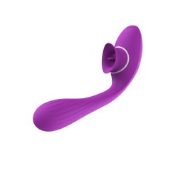 Stimulateur Clitoridien avec langue  Vibromasseur Point G 2-en-1 DISA Violet Cœur Ardent
