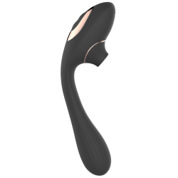 Stimulateur Clitoridien  Vibromasseur Point G 2-en-1 DINA Noir 