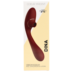 Stimulateur Clitoridien  Vibromasseur Point G 2-en-1 DINA Bordeaux 