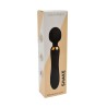 SHAKE Noir, Vibromasseur Wand USB en silicone médical avec 2 puissants moteurs indépendants