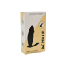 ACHILLE, Mini vibromasseur noir USB, forme pénis avec stimulation clitoridienne, avec télécommande