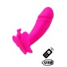 BUTTERFLY, Mini Vibromasseur avec stimulateur clitoridien Papillon rose USB, avec télécommande 