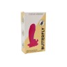 BUTTERFLY, Mini Vibromasseur avec stimulateur clitoridien Papillon rose USB, avec télécommande 