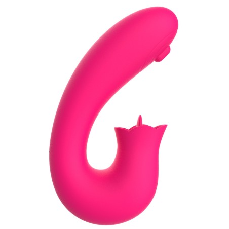 Vibromasseur 2 en 1 G-spot et stimulateur de clitoris USB Kali rose 