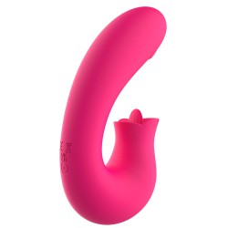 Vibromasseur 2 en 1 G-spot et stimulateur de clitoris USB Kali rose 