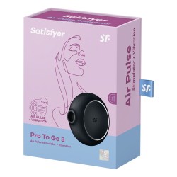 Stimulateur clitoridien par air pulsé et vibration USB Pro To Go 3 Satisfyer 