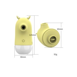 2 en 1 Stimulateur clitoridien par vibrations et par langue USB Cerf 
