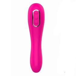 Vibromasseur 10 modes  et stimulateur par vibrations à picots sur membrane rose 10 programmes USB 
