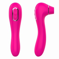 Vibromasseur 10 modes  et stimulateur par vibrations à picots sur membrane rose 10 programmes USB 
