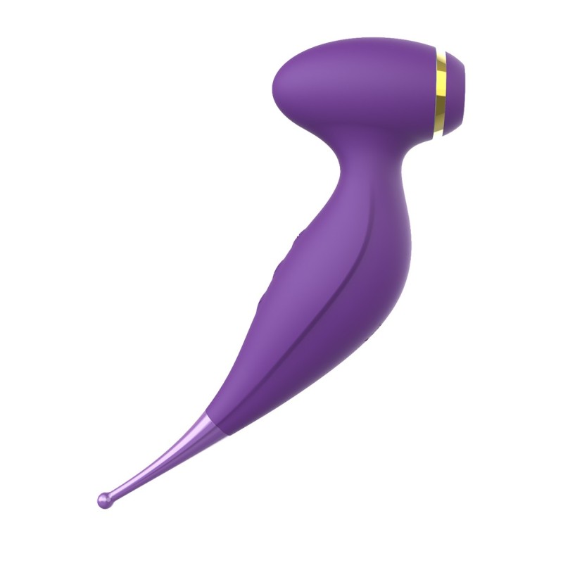 Oiseau du Paradis - Vibromasseur 2 en 1 avec vibration clitoridienne par membrane et embout stimulateur violet 