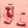 Oiseau du Paradis - Vibromasseur 2 en 1 avec vibration clitoridienne par membrane et embout stimulateur rouge