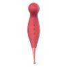 Oiseau du Paradis - Vibromasseur 2 en 1 avec vibration clitoridienne par membrane et embout stimulateur rouge